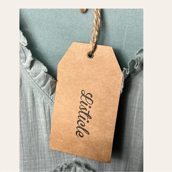 0585. Listicle 100% COTTON BABYDOLL MINI DRESS ALINE STYLE SIZE LARGE‎ RUFFLES - Picture 7 of 11